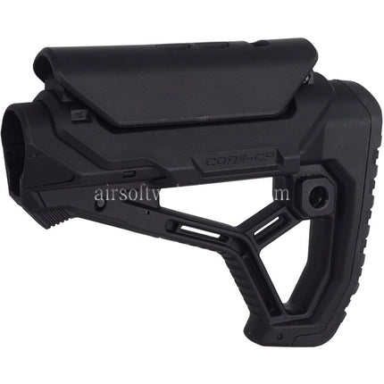 E&C GL-CORE CP Stil Einziehbarer Schaft Geeignet für AR M4 M16 Serie AEG Gewehre Airsoft Schwarz