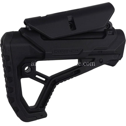 E&C GL-CORE CP Stil Einziehbarer Schaft Geeignet für AR M4 M16 Serie AEG Gewehre Airsoft Schwarz