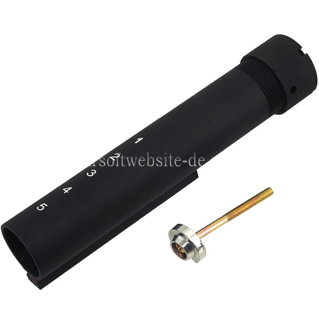 E&C 5-Position Schaftpufferrohr Geeignet für E&C HK417 G28 Schaftrohr AEG Gewehre Airsoft Schwarz
