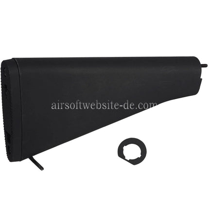 E&C M16A2 Feste Schaft geeignet für M4 M16 Serie AEG Gewehre Airsoft Schwarz