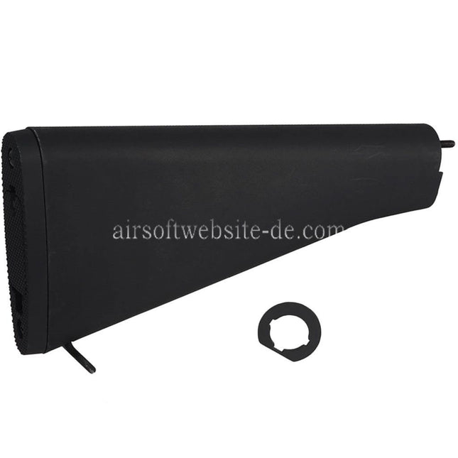 E&C M16A2 Feste Schaft geeignet für M4 M16 Serie AEG Gewehre Airsoft Schwarz