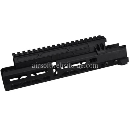 5KU 10.1 Zoll MMS Stil M-Lok Handschutz Schienen System Geeignet für CYMA AKM AK74 AK105 Serie AEG Gewehre Airsoft Schwarz