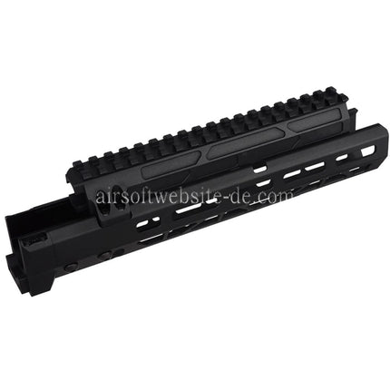 5KU 10.1 Zoll MMS Stil M-Lok Handschutz Schienen System Geeignet für CYMA AKM AK74 AK105 Serie AEG Gewehre Airsoft Schwarz