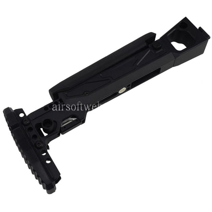 5KU KPYK Teleskop Klappschaft mit Cheek Riser Geeignet für GHK AKM V3 Serie GBB Gewehre Schwarz