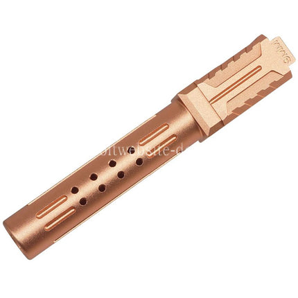 5KU CNC Aluminum BRA Stil Ported Außenlauf Geeignet für Umarex / VFC G19 Gen.3 Serie GBB Pistolen Airsoft