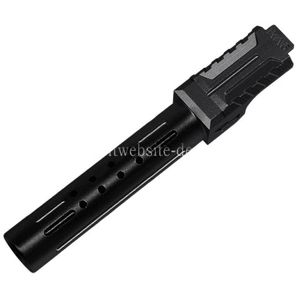 5KU CNC Aluminum BRA Stil Ported Außenlauf Geeignet für Tokyo Marui G19 Gen.3 Serie GBB Pistolen Airsoft