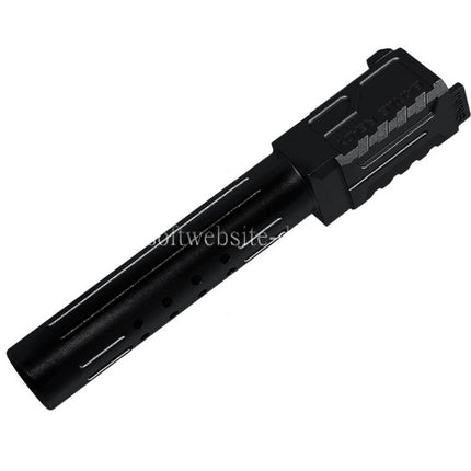 5KU CNC Aluminum BRA Stil Ported Außenlauf Geeignet für Tokyo Marui G19 Gen.3 Serie GBB Pistolen Airsoft