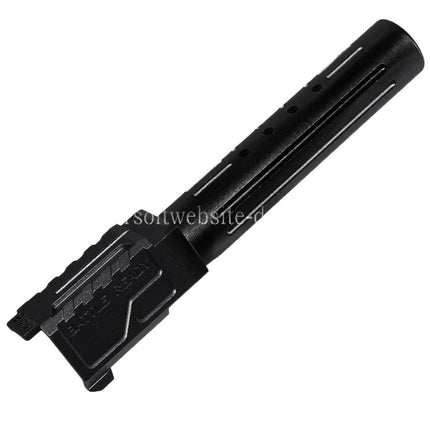 5KU CNC Aluminum BRA Stil Ported Außenlauf Geeignet für Tokyo Marui G19 Gen.3 Serie GBB Pistolen Airsoft