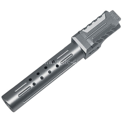 5KU CNC Aluminum BRA Stil Ported Außenlauf Geeignet für Tokyo Marui G19 Gen.3 Serie GBB Pistolen Airsoft