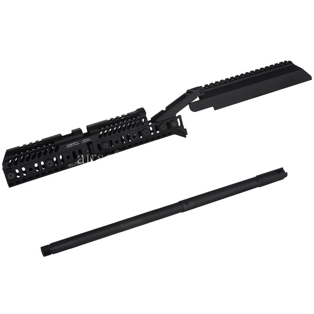 5KU SPORT-4 Stil Handschutz Schienen System B33 Staubschutzhülle Set Geeignet für Tokyo Marui AKM Serie GBB Gewehre Airsoft Schwarz