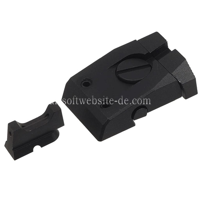 5KU CNC Aluminum Optisches Faser Korn Verstellbare Kimme Geeignet für KJ Works ASG CZ Shadow2 Serie GBB Pistolen Airsoft