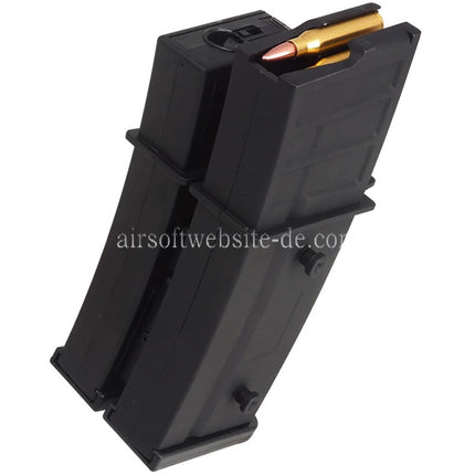 BATTLEAXE 1000rd Elektrisch Schallsteuerung Wicklung Dual Magazin Geeignet fur G36 Serie AEG Gewehre Airsoft Schwarz