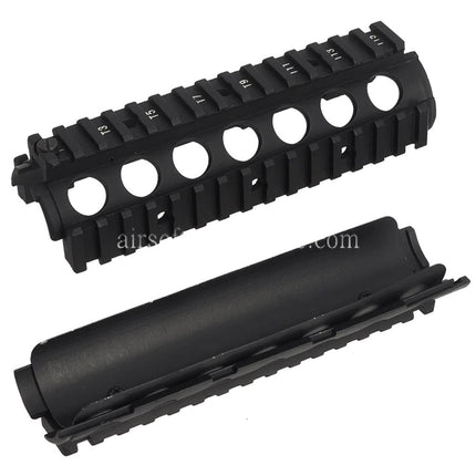 Airsoft Website 170mm CNC Aluminum KAC Stil M4A1 M4CQB RAS Handschutz Schienen System mit Schienenabdeckung Geeignet für M4 M16 Serie AEG Gewehre Schwarz