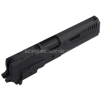 Bomber Airsoft CNC Aluminum TRIARC System Stil Lauf Schlitten Mitte Rahmen Kit Set Geeignet für Tokyo Marui Hi-Capa Serie GBB Pistolen Titangrau