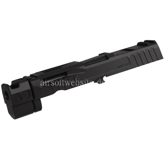 Bomber Airsoft CNC Edelstahl P320 NOS Stil Lauf mit Kompensator Schlitten Set Geeignet für SIG Air VFC M17 M18 Serie GBB Pistolen