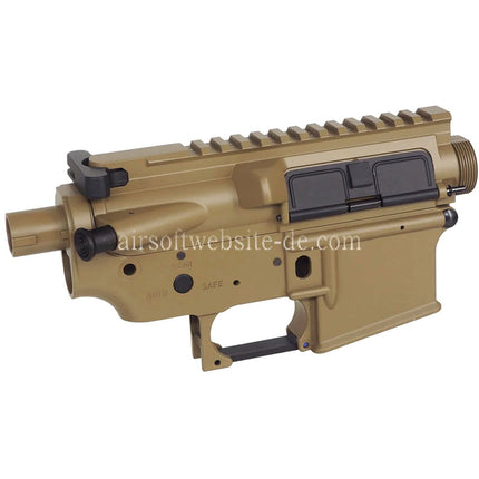 E&C Stallion Stil Metallgehäuse Obere Untere Empfänger Geeignet für E&C Tokyo Marui M4 M16 Serie AEG Gewehre Airsoft Dark Earth