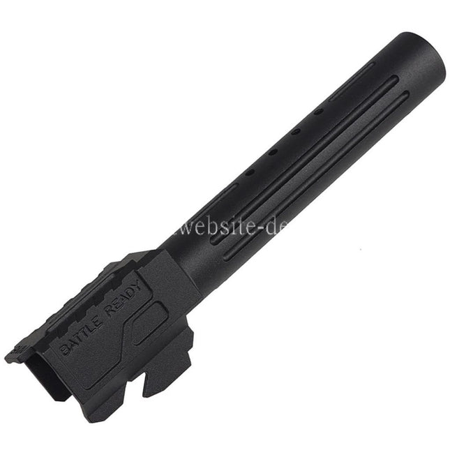 5KU CNC Aluminum BRA Stil Ported Außenlauf Geeignet für Tokyo Marui G17 Gen.3 Serie GBB Pistolen Airsoft