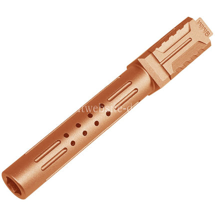 5KU CNC Aluminum BRA Stil Ported Außenlauf Geeignet für Tokyo Marui G17 Gen.3 Serie GBB Pistolen Airsoft