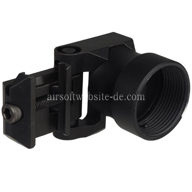 5KU Klappbarer Schaftrohradapter Geeignet für 20mm Picatinny M1913 Schienenschnittstelle Schwarz