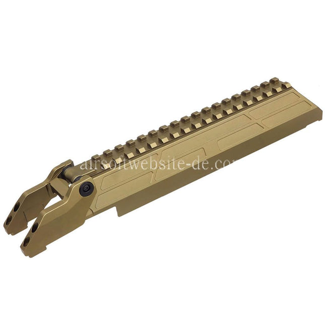 5KU CNC Aluminum M1913 20mm Schiene Empfängers Abdeckung Geeignet für MMS Handschutz Tokyo Marui AKM Serie Gewehre